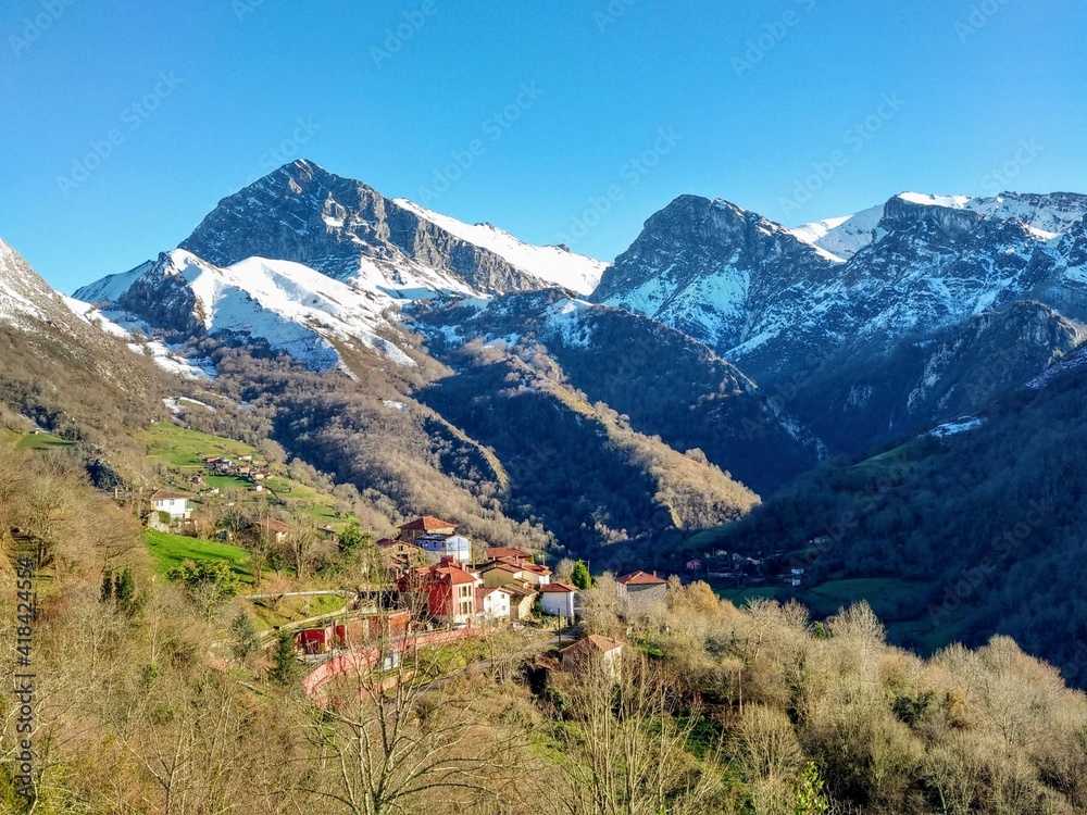 Cazo village, Ponga Natural Park, Asturias, Spain