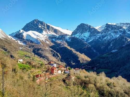 Cazo village, Ponga Natural Park, Asturias, Spain