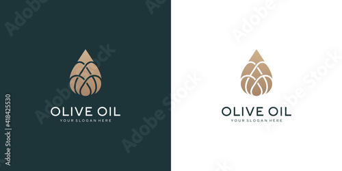 Luxury Olive Oil logo design