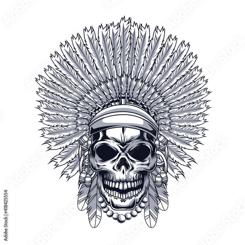 red indian skull