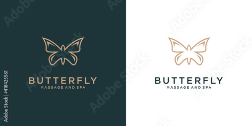 Luxury butterfly logo design inspiration