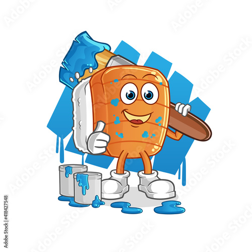 sushi painter illustration. character vector
