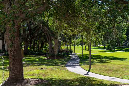Fototapeta Naklejka Na Ścianę i Meble -  The gardens of St. Leo's Abbey, Florida