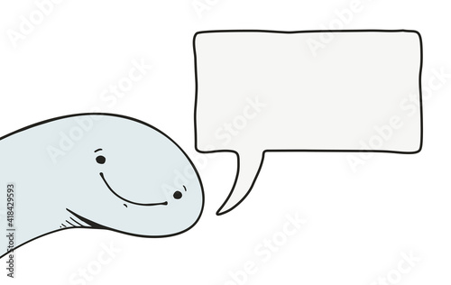 Funny worm illustration
