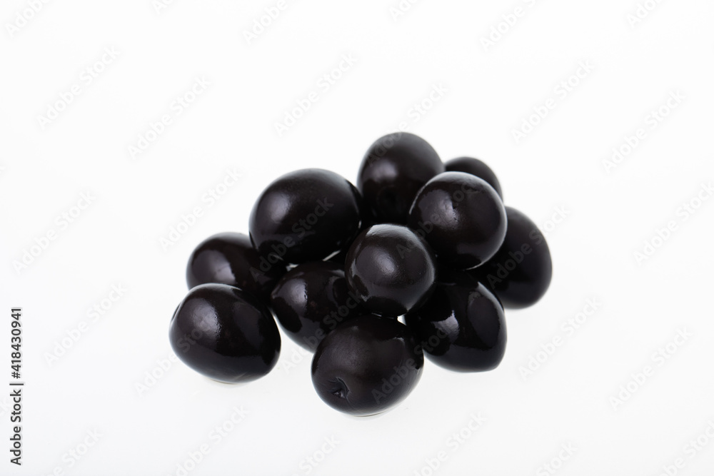 Black olives isolated on white Black olives isolated on white