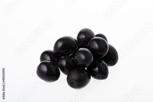 Black olives isolated on white