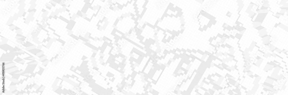 Abstract White Gray background. 3d technology surface. Low poly pattern. Futuristic vector illustration