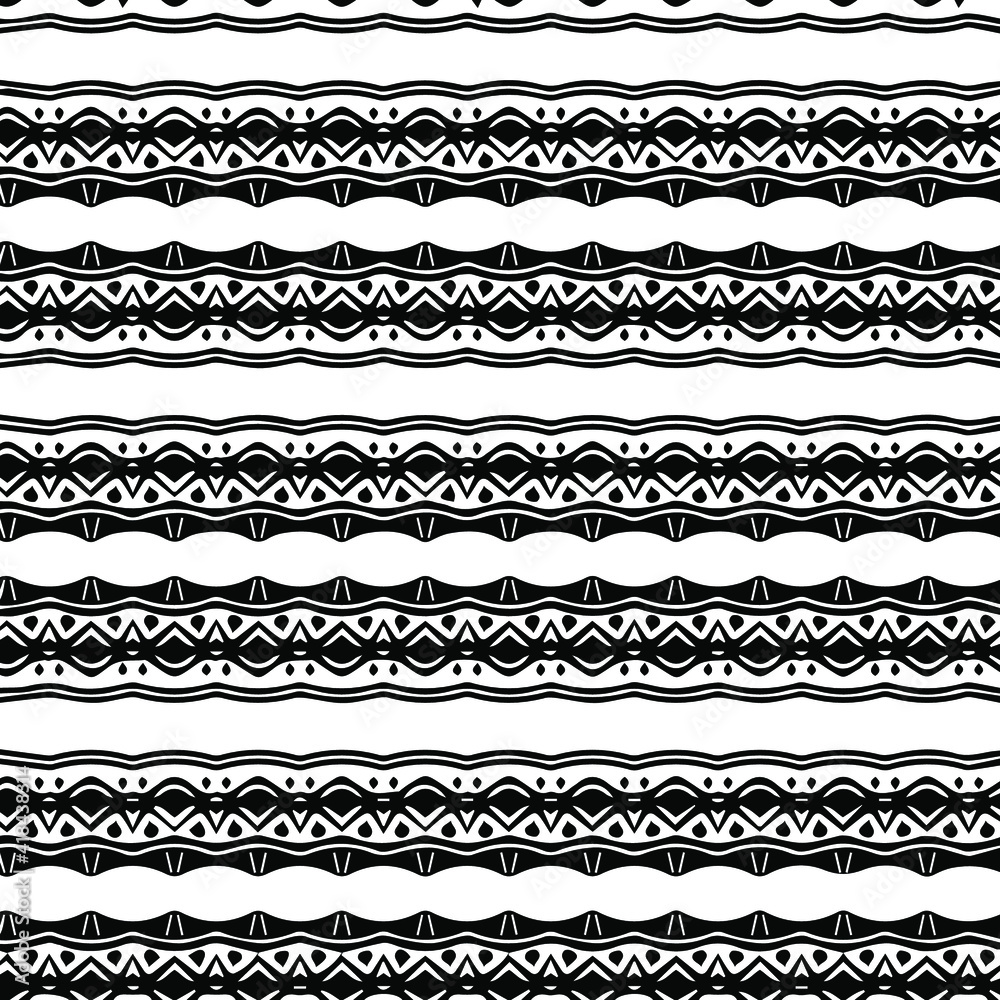 Geometric vector pattern with triangular elements. Seamless abstract ornament for wallpapers and backgrounds. Black and white patterns.. Geometric vector pattern with triangular elements. Seamless abstract ornament for wallpapers and backgrounds. Black and white patterns..