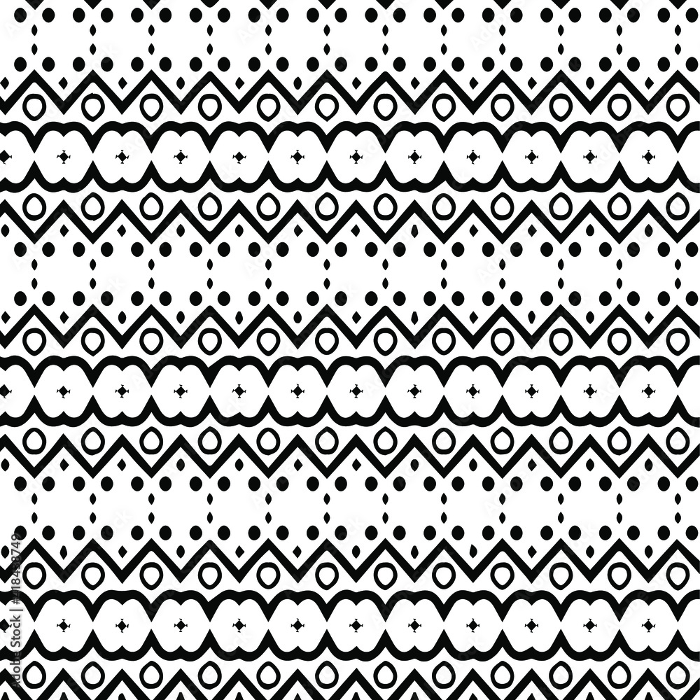 Geometric vector pattern with triangular elements. Seamless abstract ornament for wallpapers and backgrounds. Black and white patterns.. Geometric vector pattern with triangular elements. Seamless abstract ornament for wallpapers and backgrounds. Black and white patterns..