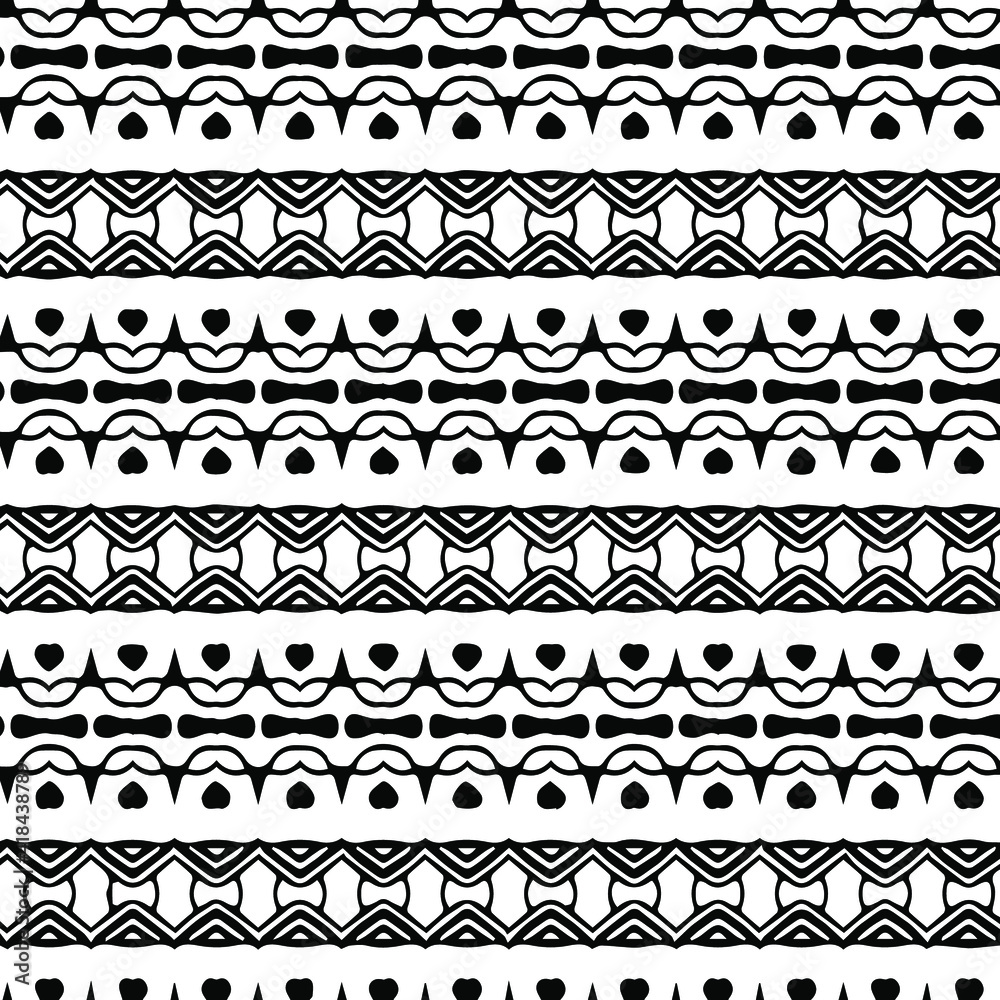 Geometric vector pattern with triangular elements. Seamless abstract ornament for wallpapers and backgrounds. Black and white patterns.. Geometric vector pattern with triangular elements. Seamless abstract ornament for wallpapers and backgrounds. Black and white patterns..