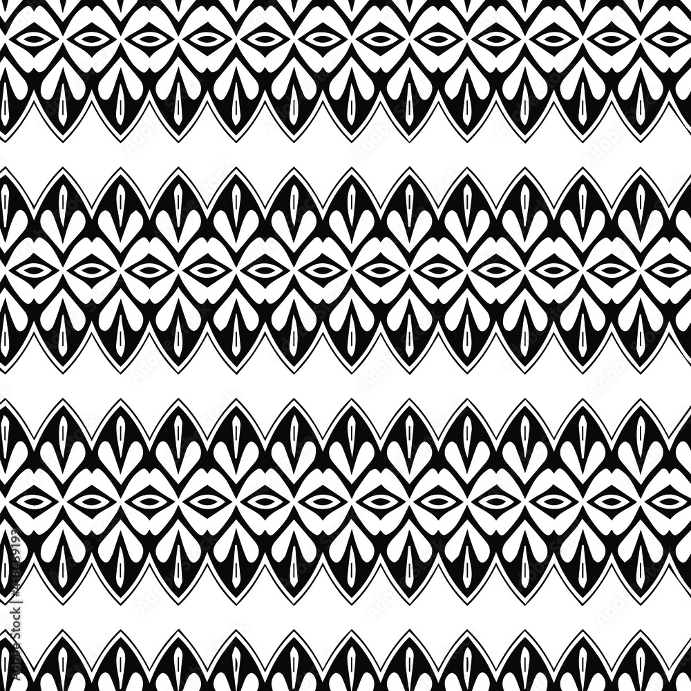 Geometric vector pattern with triangular elements. Seamless abstract ornament for wallpapers and backgrounds. Black and white patterns.. Geometric vector pattern with triangular elements. Seamless abstract ornament for wallpapers and backgrounds. Black and white patterns..