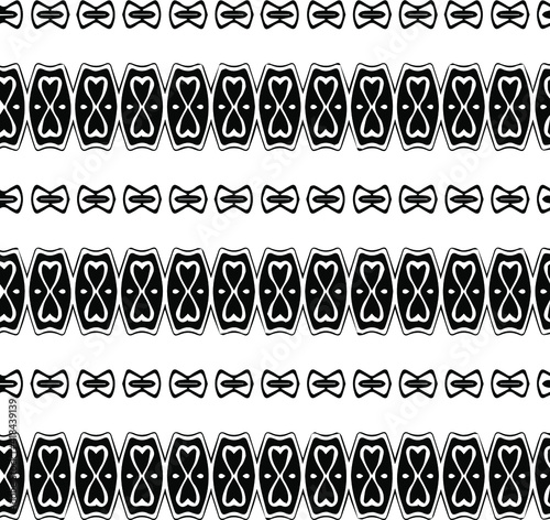 Geometric vector pattern with triangular elements. Seamless abstract ornament for wallpapers and backgrounds. Black and white patterns..