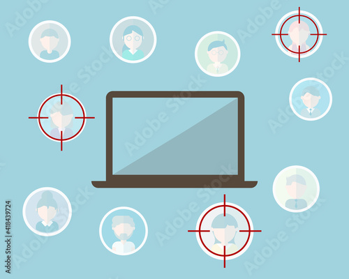 target audience to do marketing with vector