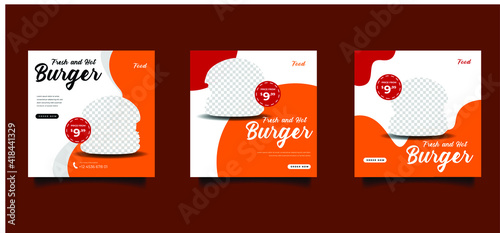 Food and Culinary social media promotion template collection