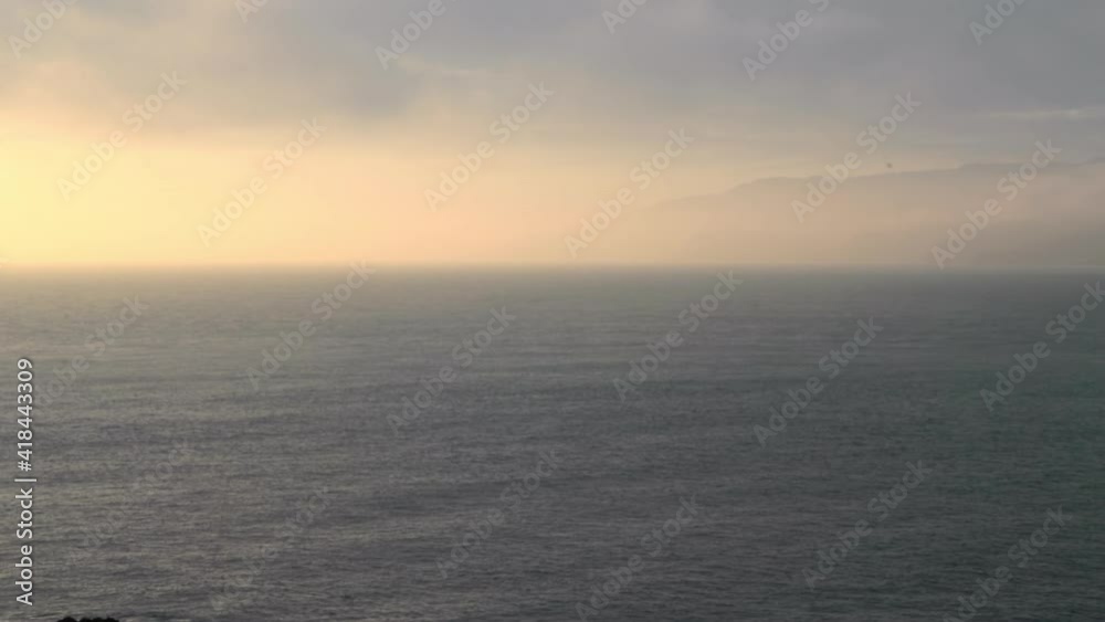Slow motion shot of seascape against sky at sunset - San Francisco, California Slow motion shot of seascape against sky at sunset - San Francisco, California