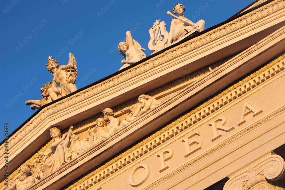 Fototapeta premium detail of the facade of opera