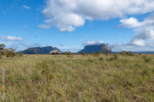 Panorama  landscape of Canaima National Park  Bolivar  Venezuela .