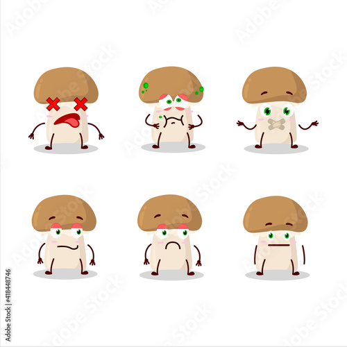 Champignon cartoon in character with nope expression