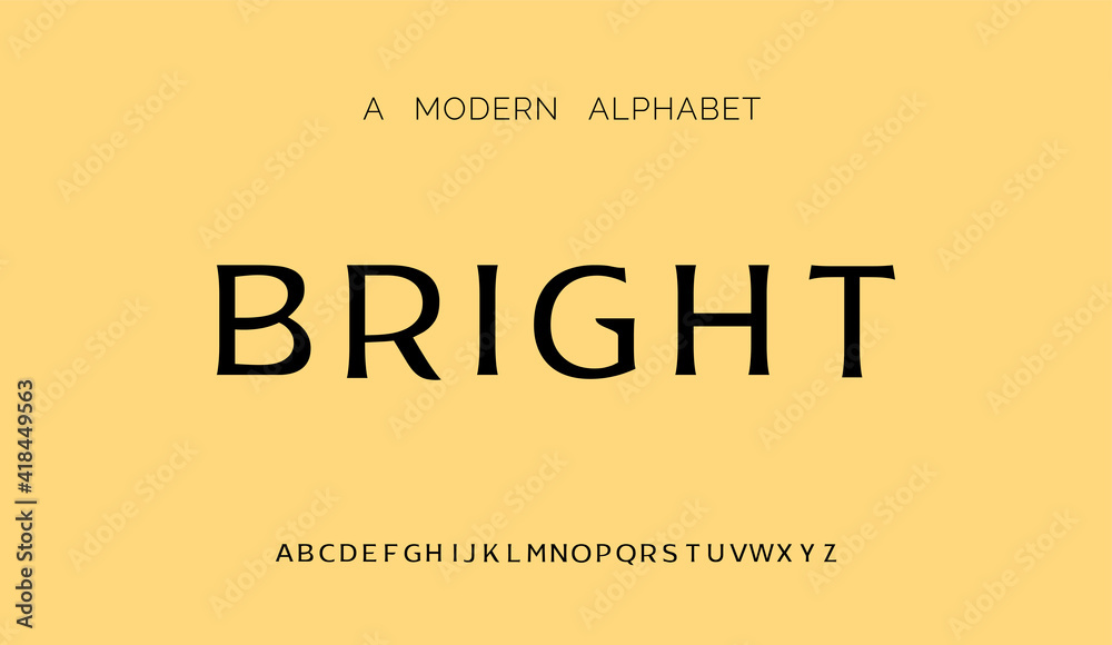 Fototapeta Nowoczesne abstrakcyjne czcionki alfabetu. technologia typografii, elektroniczna, film, cyfrowa, muzyka, przyszłość, czcionka kreatywna logo