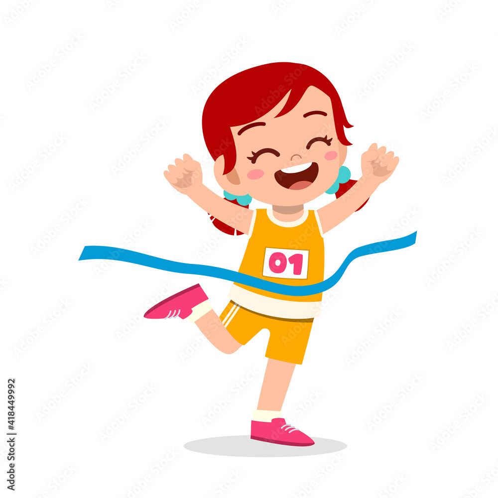 cute little girl run in marathon race and win cute little girl run in marathon race and win