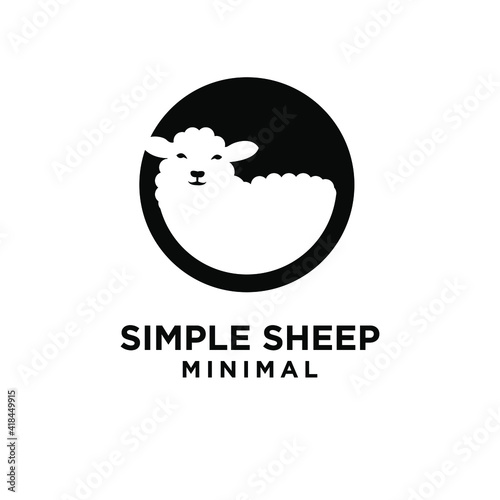 Sheep farm logo icon design