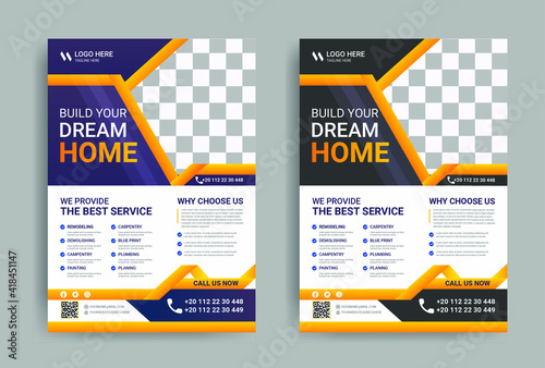Construction business Corporate Flyer Design, Construction Flyer Template, Construction Renovation Flyer Template Design, business construction company, Construction Flyer Layout design