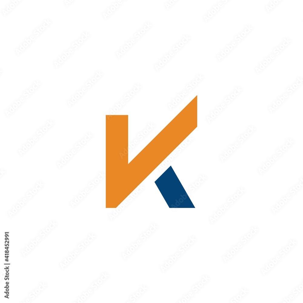 Letter K check mark logo icon design template elements