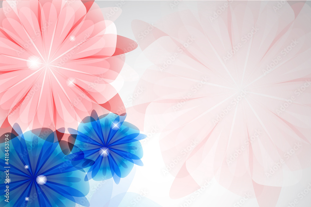 Abstract color illustration with flowers. Abstract color illustration with flowers.