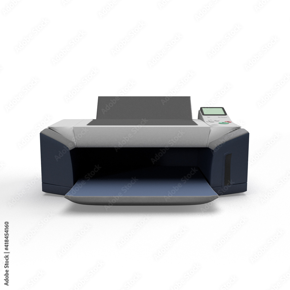 printer on white background printer on white background
