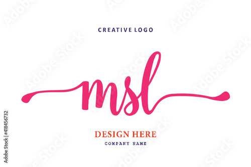 MSL lettering logo is simple, easy to understand and authoritative
