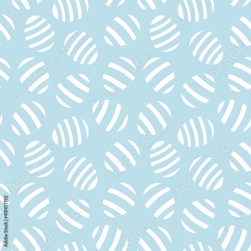 Baby Blue Easter Egg Seamless Pattern Background