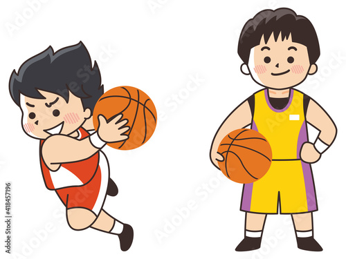 バスケットボール選手　スポーツ　部活動