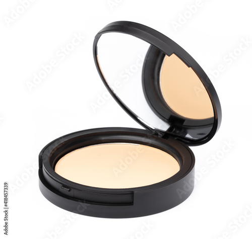 Makeup pressed powder Isolated on white background photo