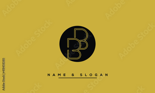 B, BB   Abstract Letters Logo Monogram