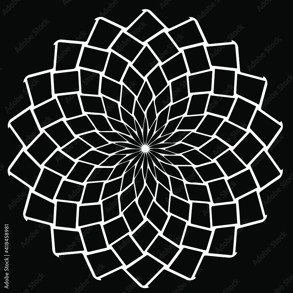 Obraz premium black and white mandala.