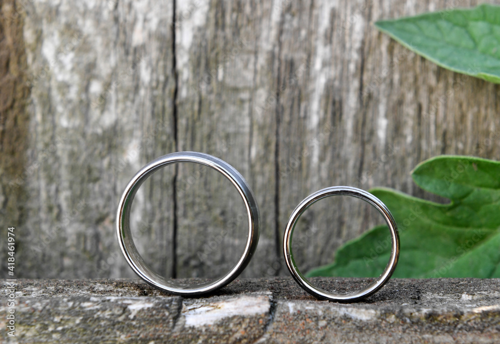 Wedding rings. Detail of wedding rings on the most beautiful day of the bride and groom. Wedding rings. Detail of wedding rings on the most beautiful day of the bride and groom.