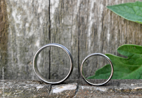 Wedding rings. Detail of wedding rings on the most beautiful day of the bride and groom.