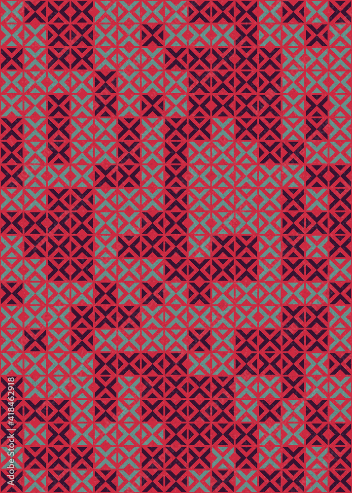 Fototapeta premium Abstract Geometric Pattern generative computational art illustration