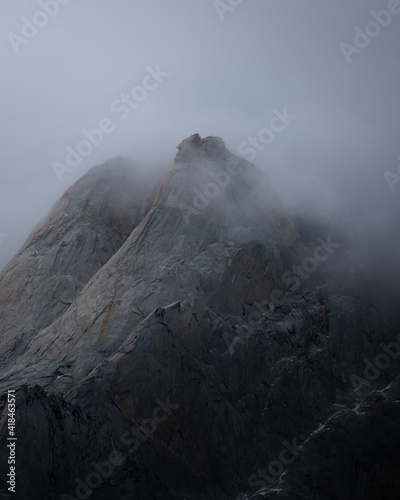 A close view of a peak in British Valley, Chile