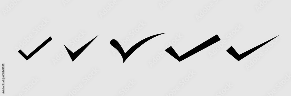 Vector Tick Check Mark Icon Set Vector Tick Check Mark Icon Set