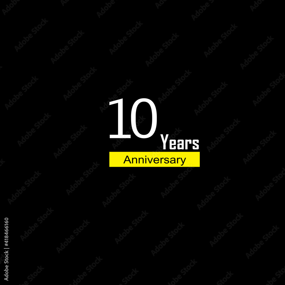 Obraz premium 10 Years Anniversary Vector Template Design Illustration