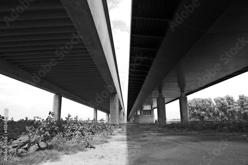 Ewijk Netherlands - 3 July 2020 - Tacitus Bridge over river Waal near Ewijk in the Netherlands