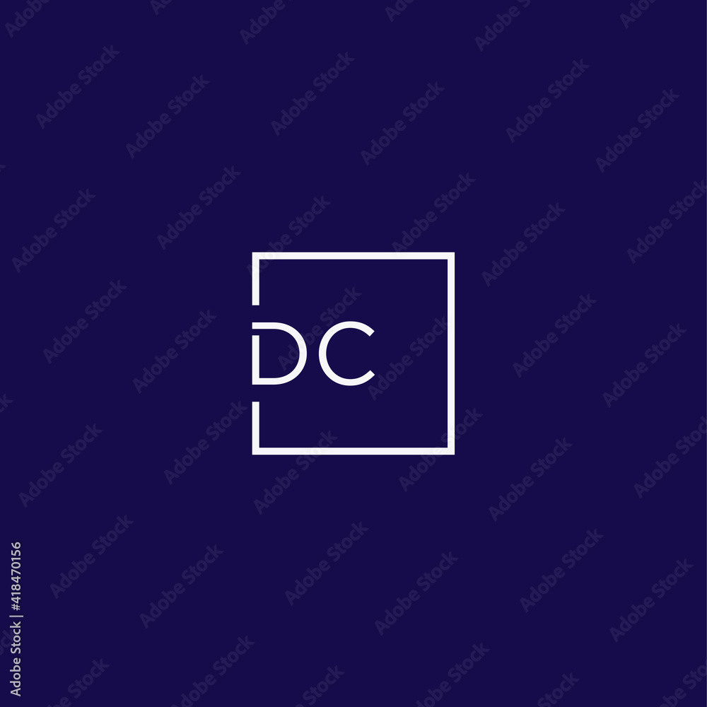 Fototapeta premium DC logo template with creative gradient concept part 2