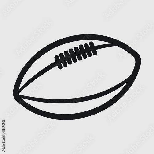 Ragby Ball Outline | Rugby Ball | Ball | Football | Sports Ball | American football
