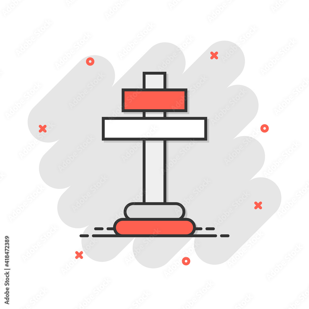 Vector cartoon halloween grave icon in comic style. Gravestone sign illustration pictogram. Rip business splash effect concept. Vector cartoon halloween grave icon in comic style. Gravestone sign illustration pictogram. Rip business splash effect concept.