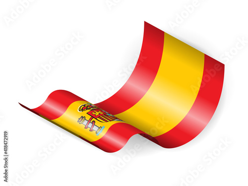 Waving Spain flag
