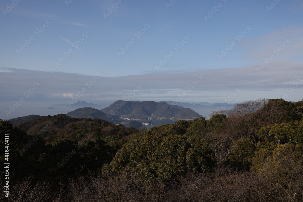 日本の広島県の鞆の浦の美しい風景