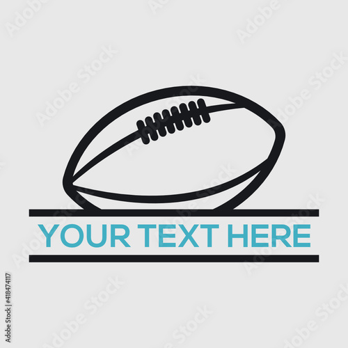 Ragby Ball Split Monogram | Rugby Ball | Ball | Football | Sports Ball | American football | Split Monogram
