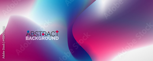 Fluid color gradient abstract background, trendy colorful wallpaper. Vector illustration for placards, brochures, posters, banners and covers