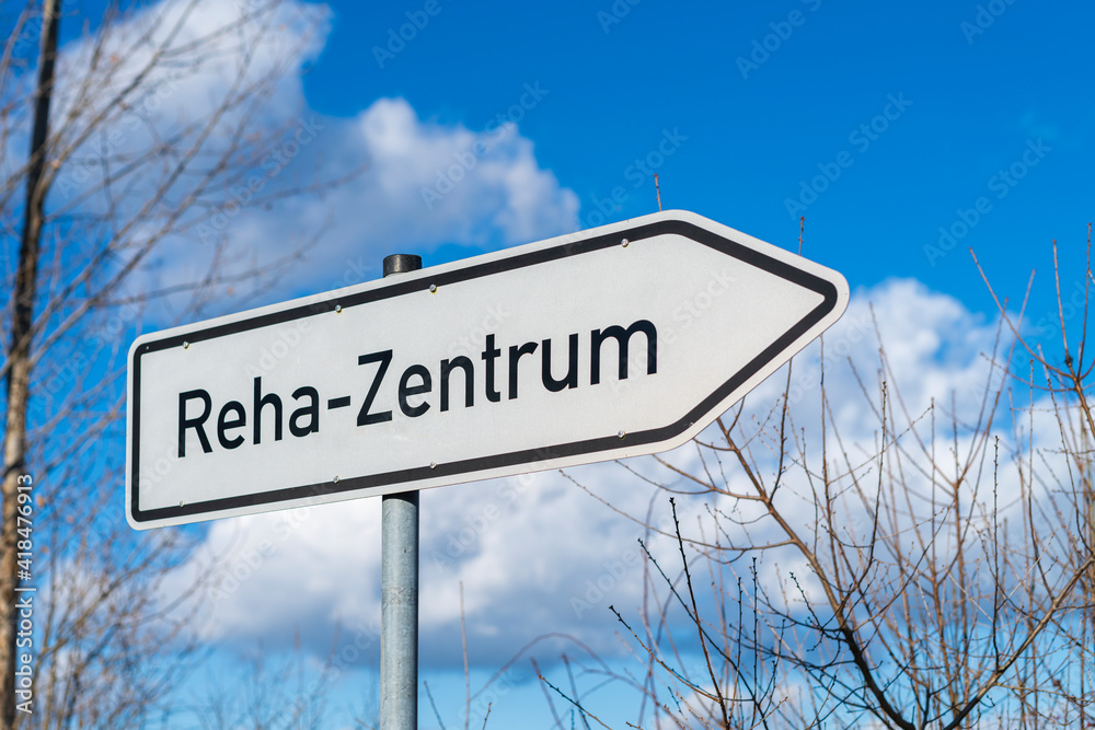 Wegweiser zum Reha-Zentrum